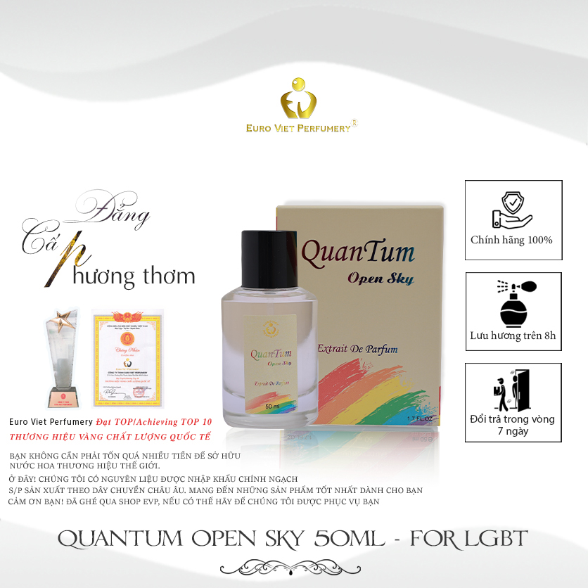 Nước Hoa Euro Viet Cao Cấp, Quantum Open Sky LGBT 10ml, 50ml