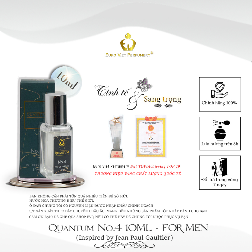 Nước Hoa Nam EU, Quantum No.4 Euro Viet Perfumery 10ml