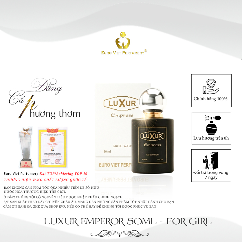 Nước Hoa Nữ Cao Cấp LUXUR EMPRESS Euro Viet Perfumery 50ml