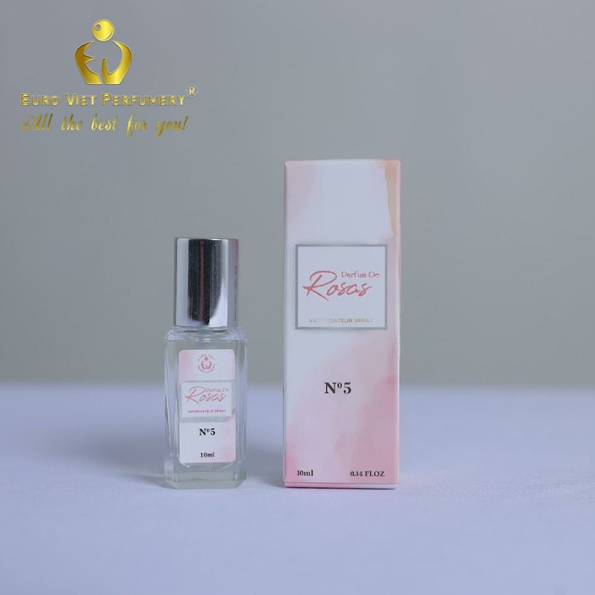 Nước Hoa Nữ Rosas No.5 Nữ Tính Tươi Mới, Gợi Cảm Lưu Hương 7 -12 Tiếng 10ml